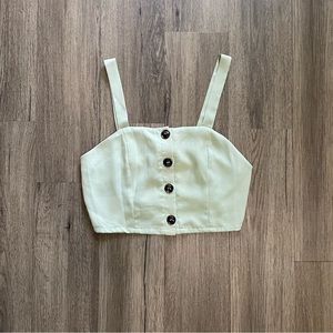 Button Down Crop Top